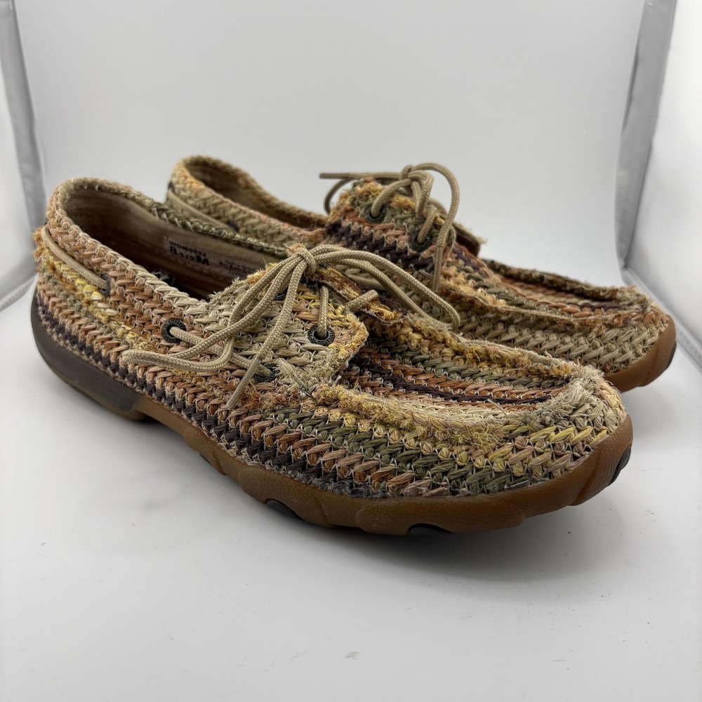 Twisted X Driving Moc Womens 8.5 Multicolor Woven Basketweave Slip Resistant